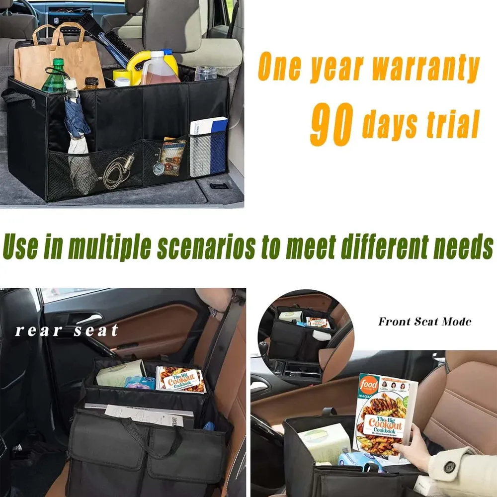 Car Trunk Organizer, Custom-Fit For Car, Foldable Car Trunk Storage Box, Storage Bag, Waterproof, Dust-proof, Stain-Resistant, Car Accessories WASA229
