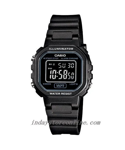Casio Digital Women's Watch LA-20WH-1B Digital Resin Band Resin Glass