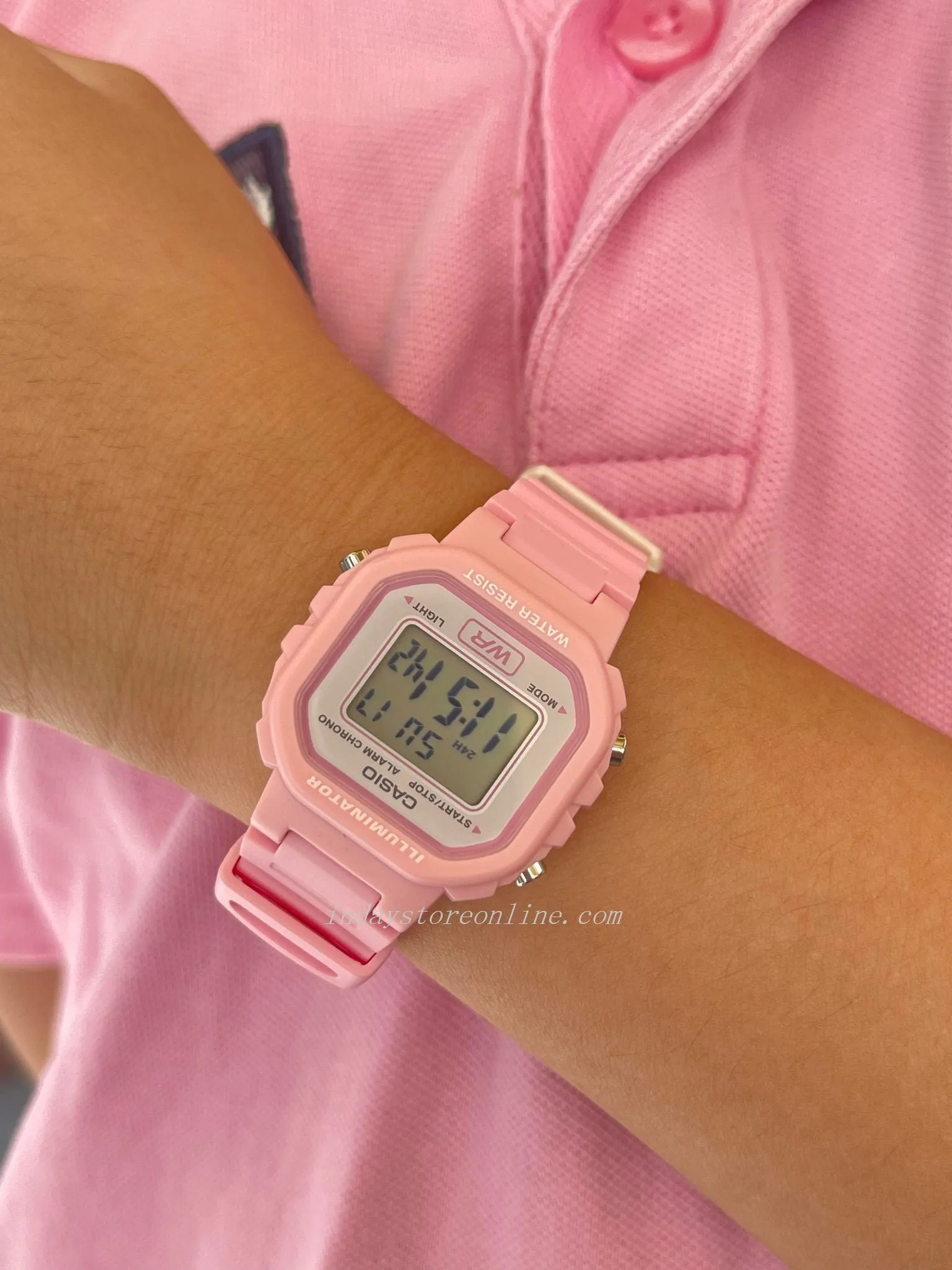 Casio Digital Women's Watch LA-20WH-4A1 Digital Resin Pink Color Band Resin Glass