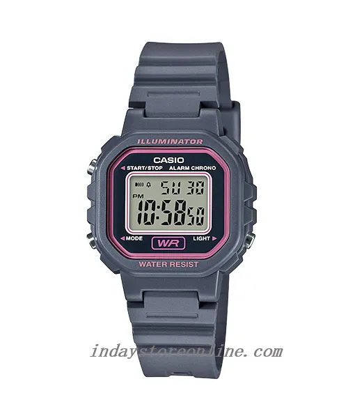 Casio Digital Women's Watch LA-20WH-8A Digital Resin Band Resin Glass