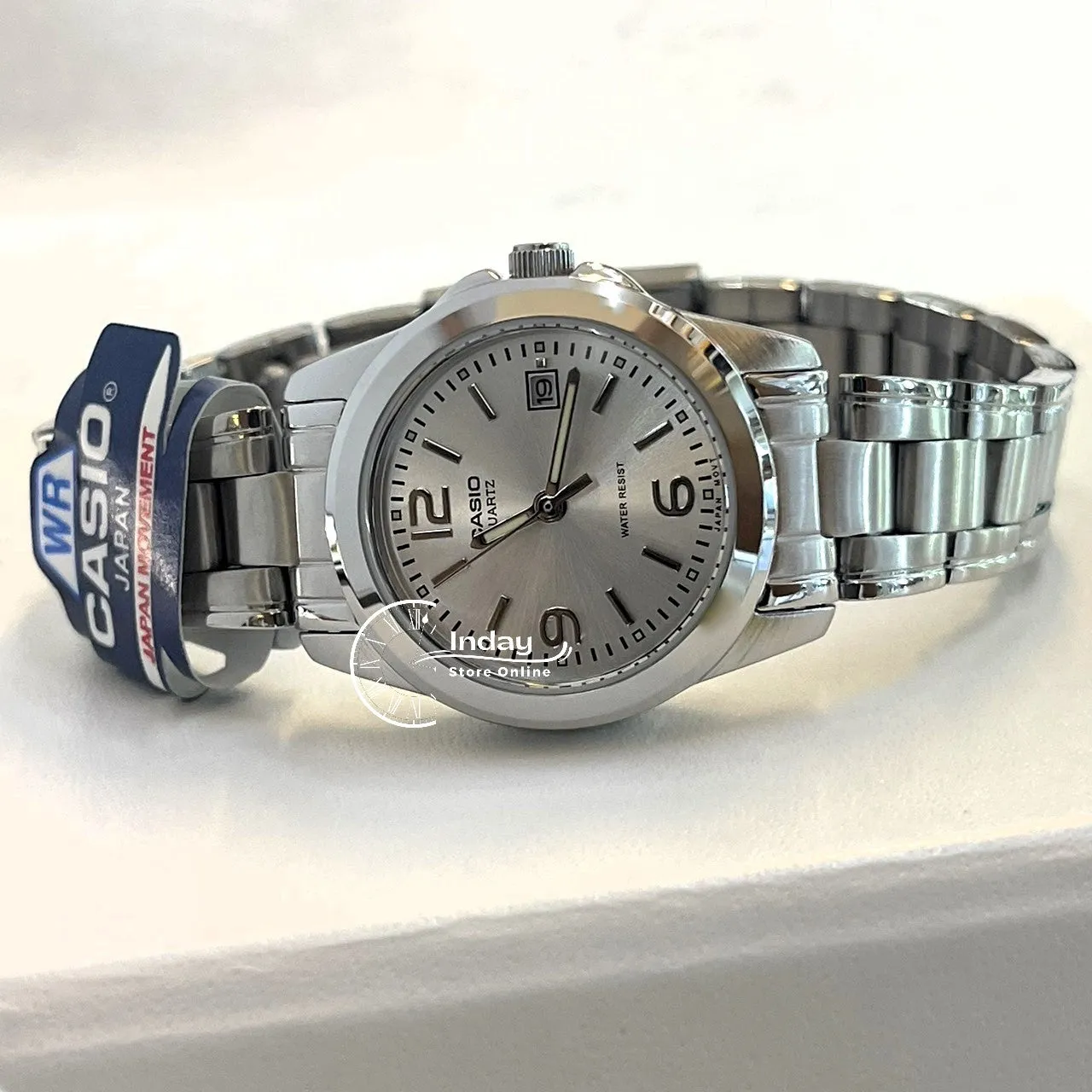 Casio Fashion Women's Watch LTP-1215A-7A Silver Stainless Steel Band Triple-fold Clasp Mineral Glass