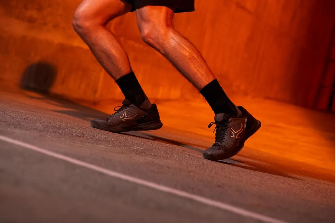 CHAUSSURES DE TENNIS HOMME MULTICOURT - ARTENGO STRONG Pro Gris Noir