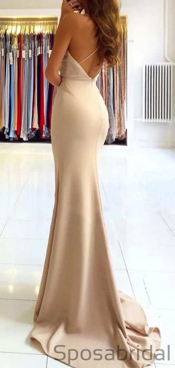 Cheap Spaghetti Straps Mermaid Long Prom Dresses PD2367