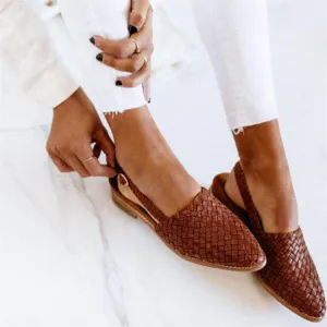 Chic Woven Slip-On Footwear