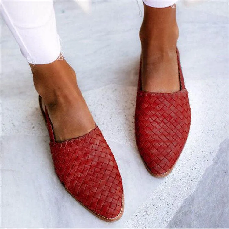 Chic Woven Slip-On Footwear