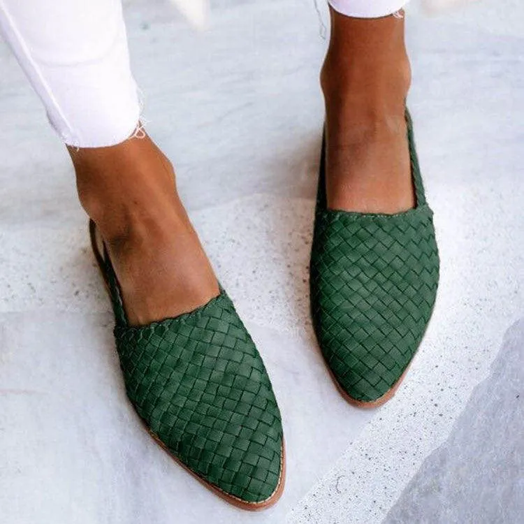 Chic Woven Slip-On Footwear