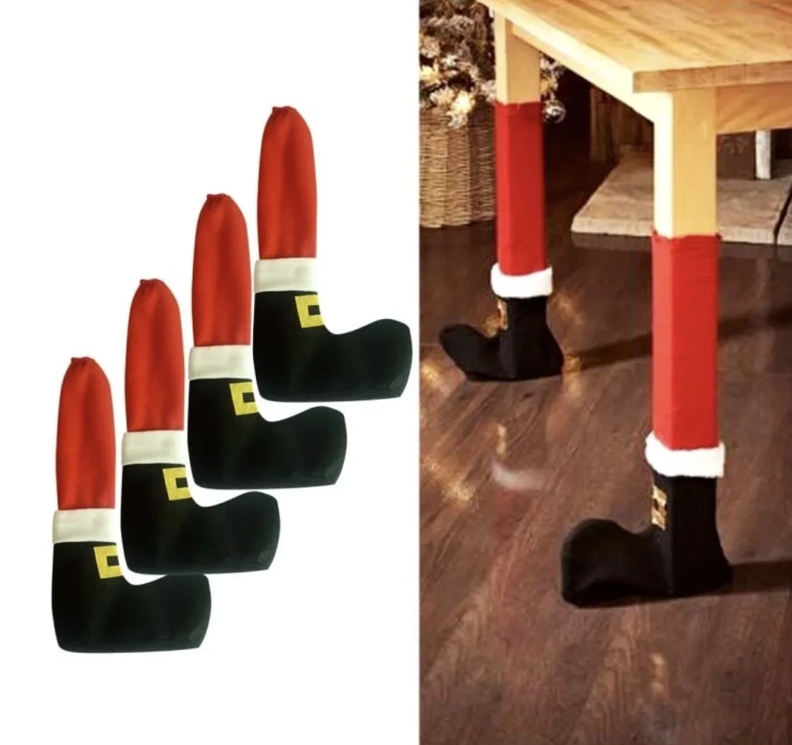 Christmas Table Feet Shoes