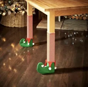 Christmas Table Feet Shoes