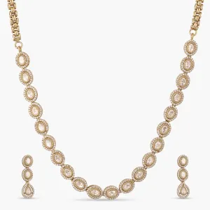Classic Polki Tennis Necklace Set