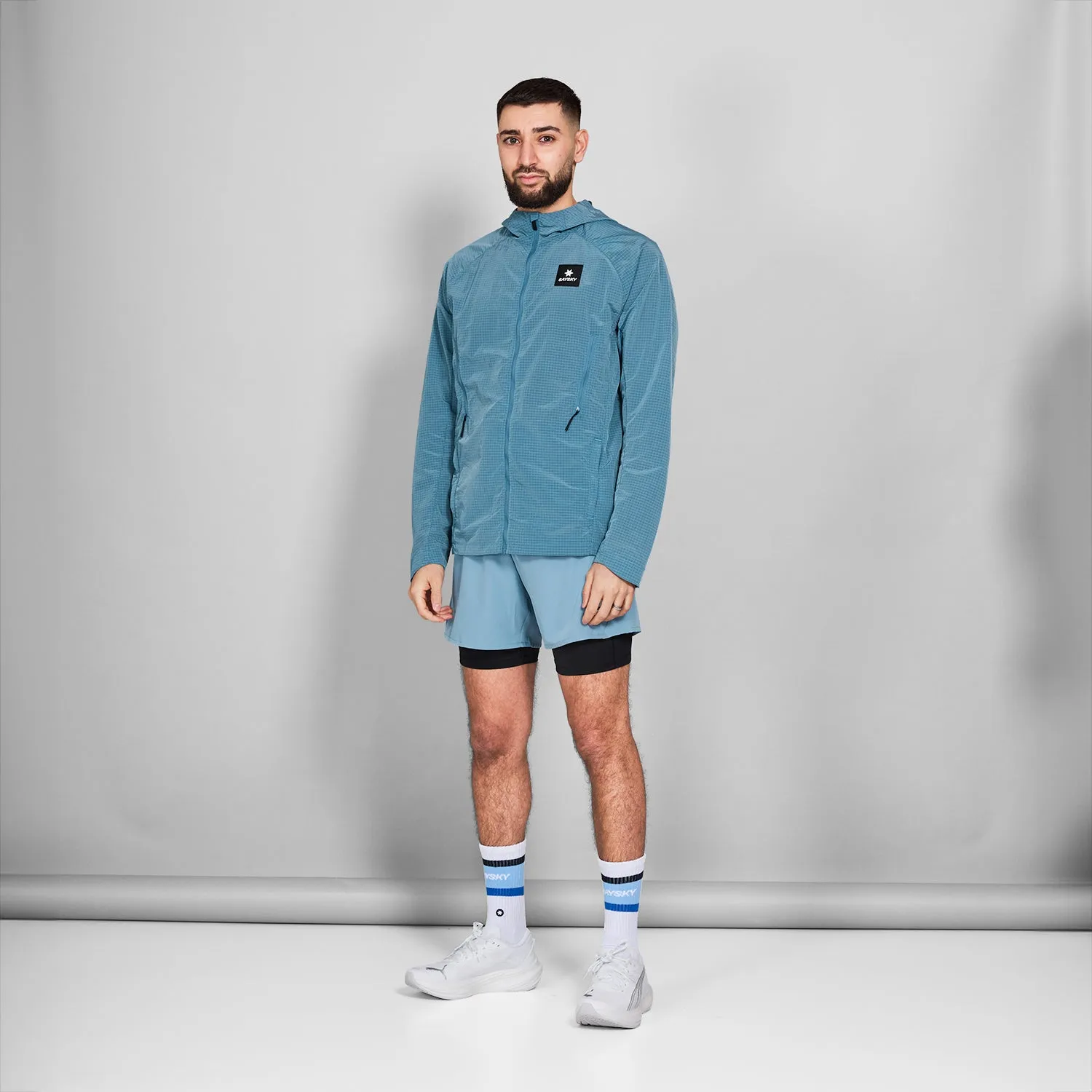 Clean Hooded Jacket  | Blue