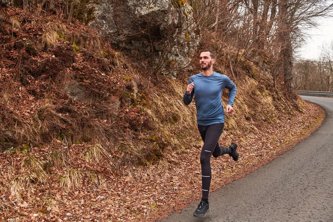 Collant de running respirant Homme - KIPRUN Run 500 Dry Noir