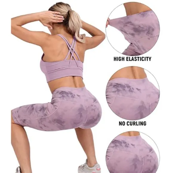 Comfy Tie Dye Work Out Shorts For Girls