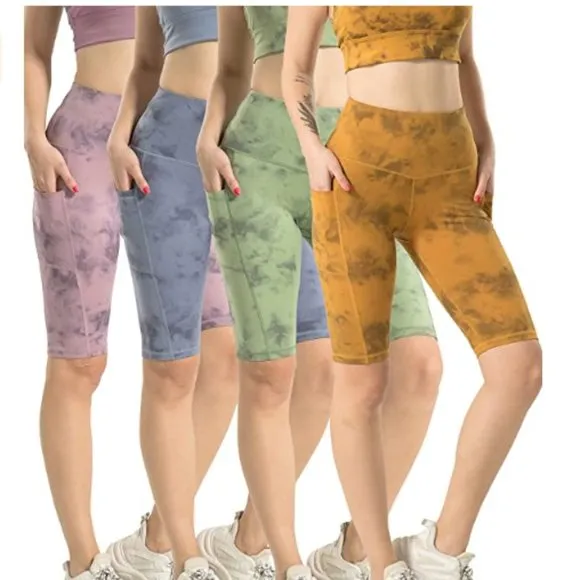 Comfy Tie Dye Work Out Shorts For Girls