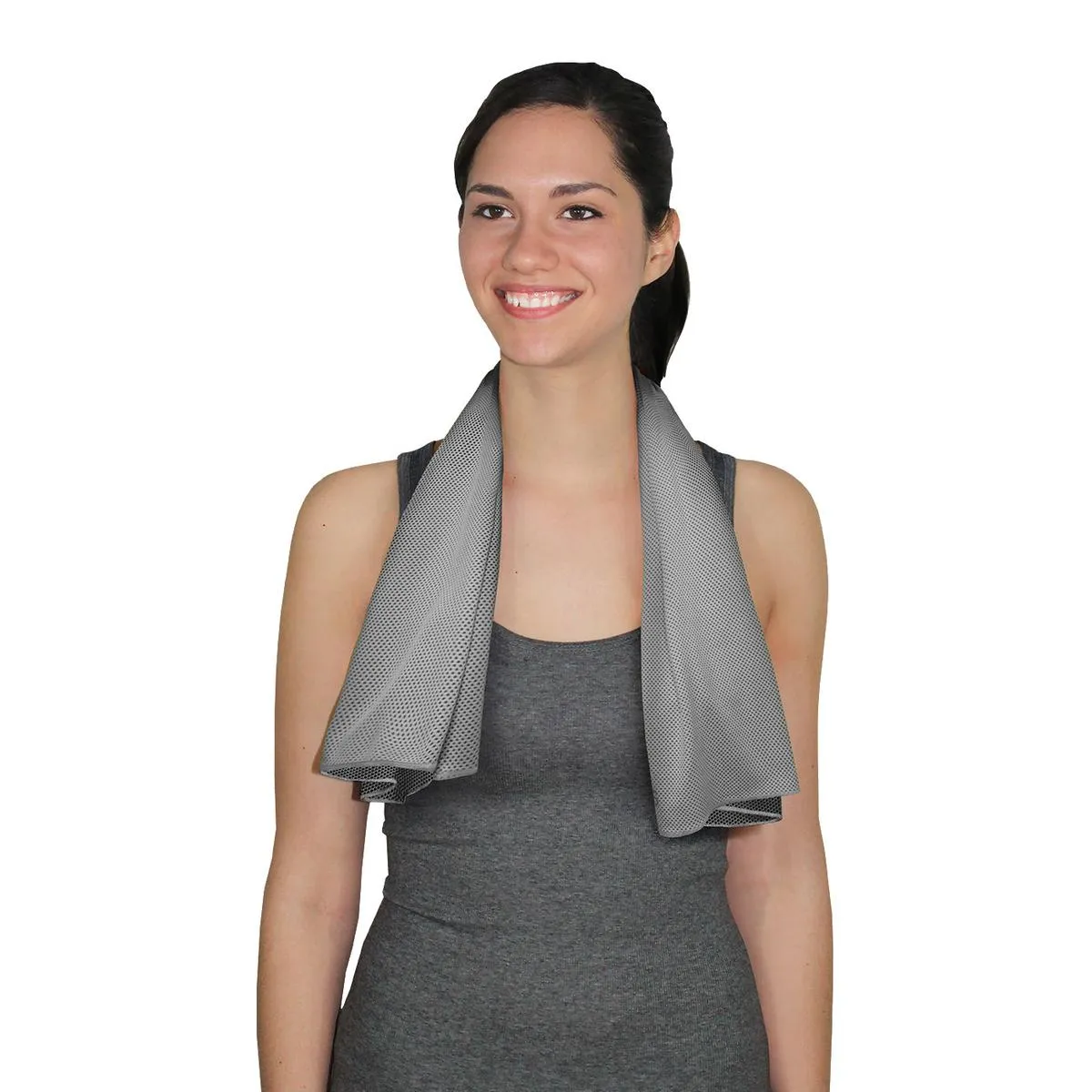 Cooling Towel 12x30 Inches,Ice Sport Towel Neck Cooler for Instant Cooling, for Yoga,Workout,Gym,Running,Travel,Camping,Golf & All Outdoor Activities! Grey!
