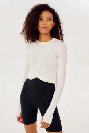 Daisy L/S Jersey Tee - White