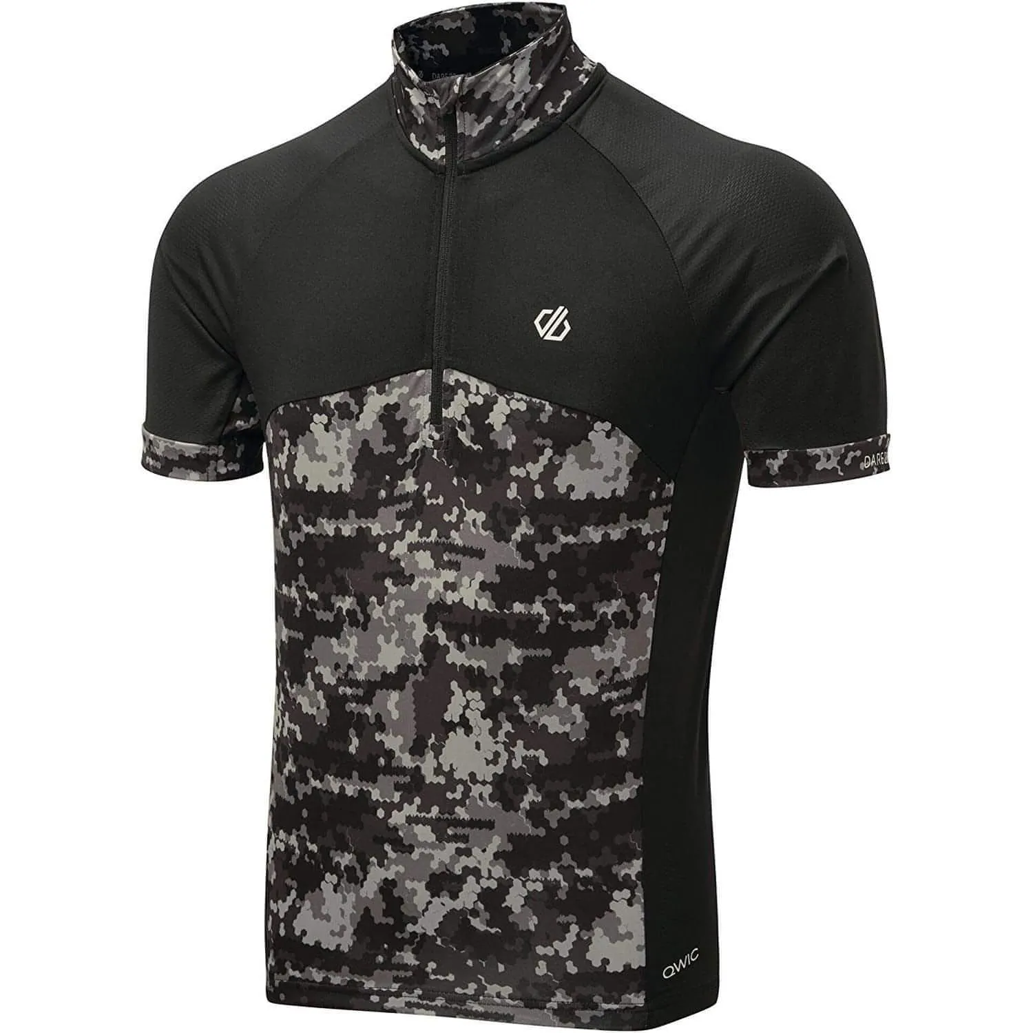 Dare2B Stay The Course Short Sleeve Mens Cycling Jersey - Black