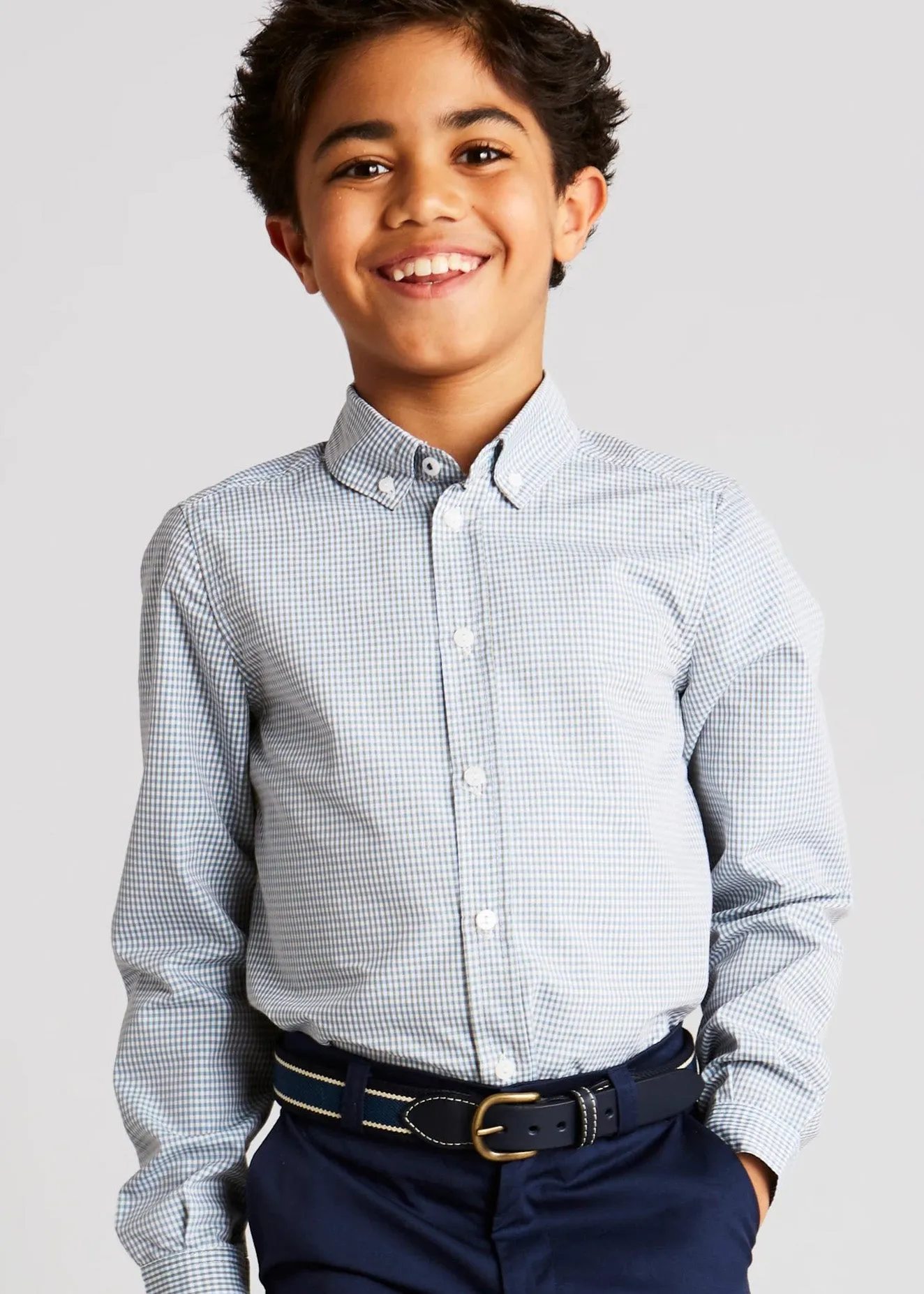 Dark Blue Striped Belt