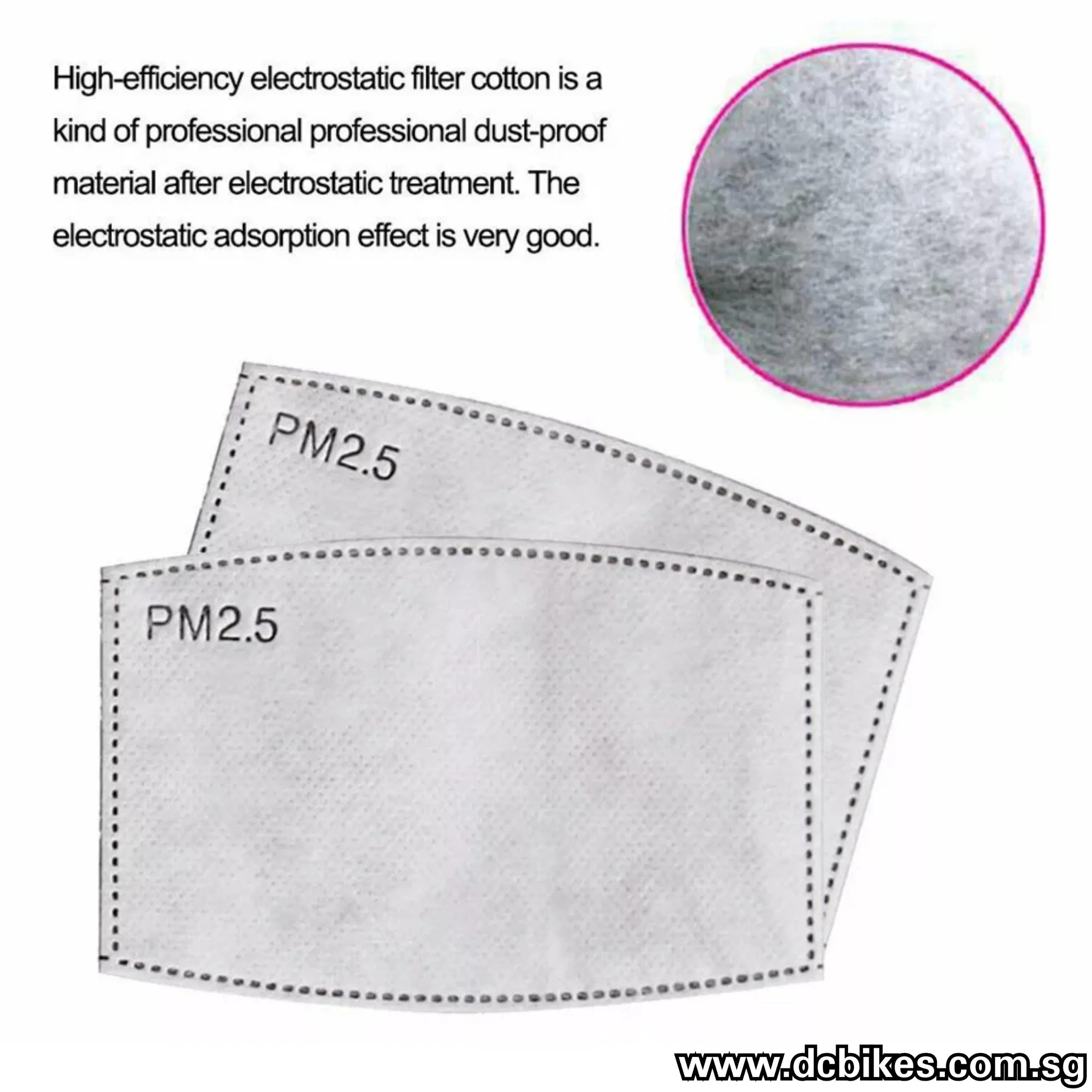 Dcbikes® Anti Dust Adult/Kids Activated Carbon Filter Ice Silk Black Face Mask