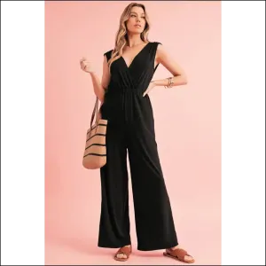 Deep v Pocketed Jumpsuit: Pants Optional ( Comfy) 😜