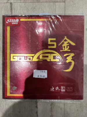 DHS Gold-Arc 5 Rubber - 42.5°/MED/(Black or Red)