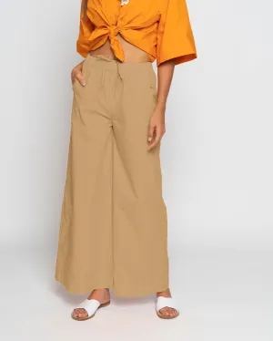 Drawstring Elastic Wide Leg Pant