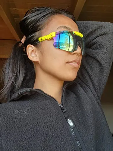 DreamWeaversInc 2 Pairs of Lightweight Polarized UV Protection Sunglasses - UV400 Protection Polarized Sports Eyewear for Men Women with Blue and Yellow Lens – Baseball, Cycling, Fishing Glasses
