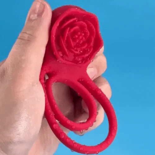 Dual Loop Rose Cock Ring Couples Vibrator with 10 Vibrations #Real Couples #Doggystyle #Erection