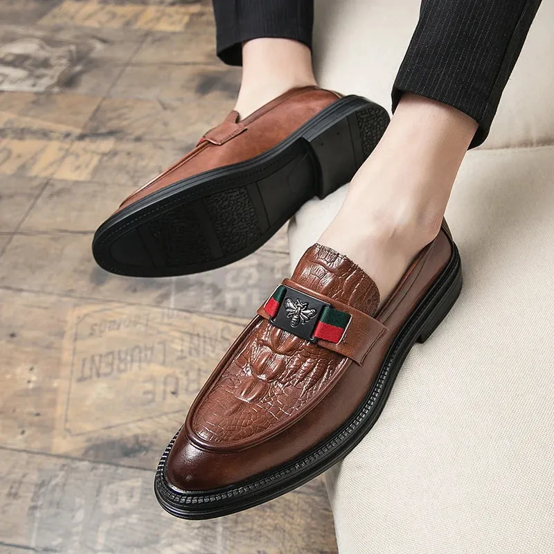 Edward Leather Slip On Shoes