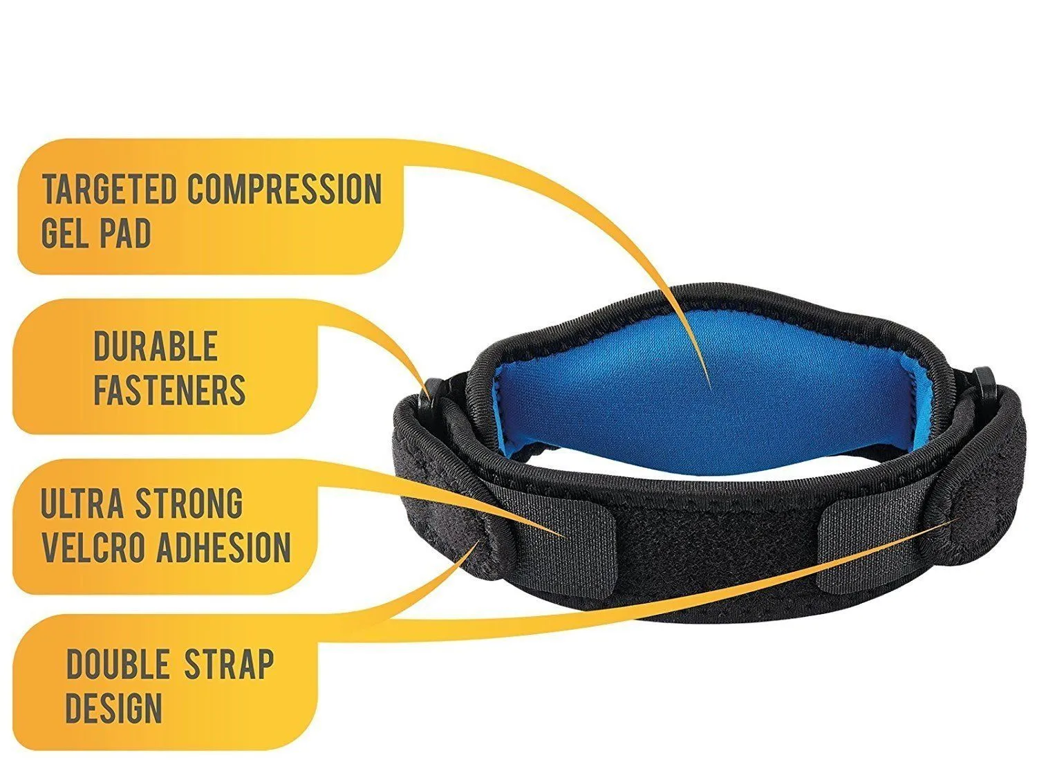 Elbow Brace - Compression Band w/ Adjustable Strap ~ for Tennis & Golf Elbow