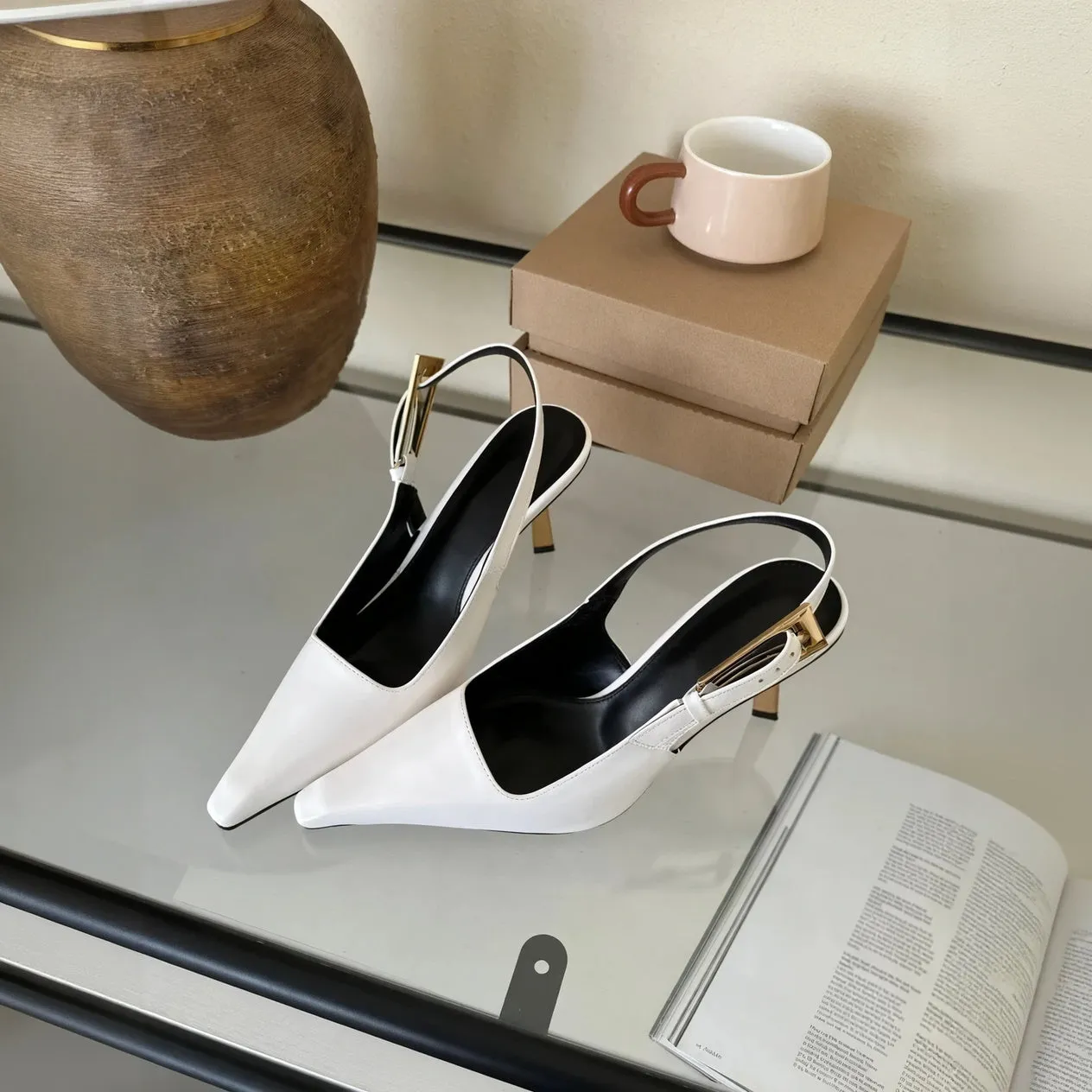 Elegant Pointed Slingback Heels