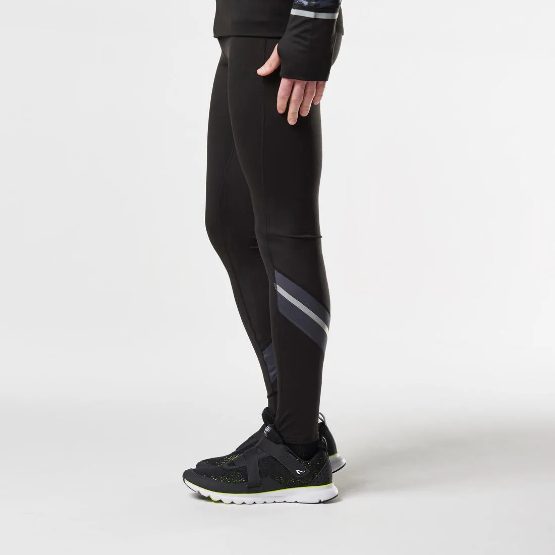 Elioplay Men's Running Tights - Black Grey