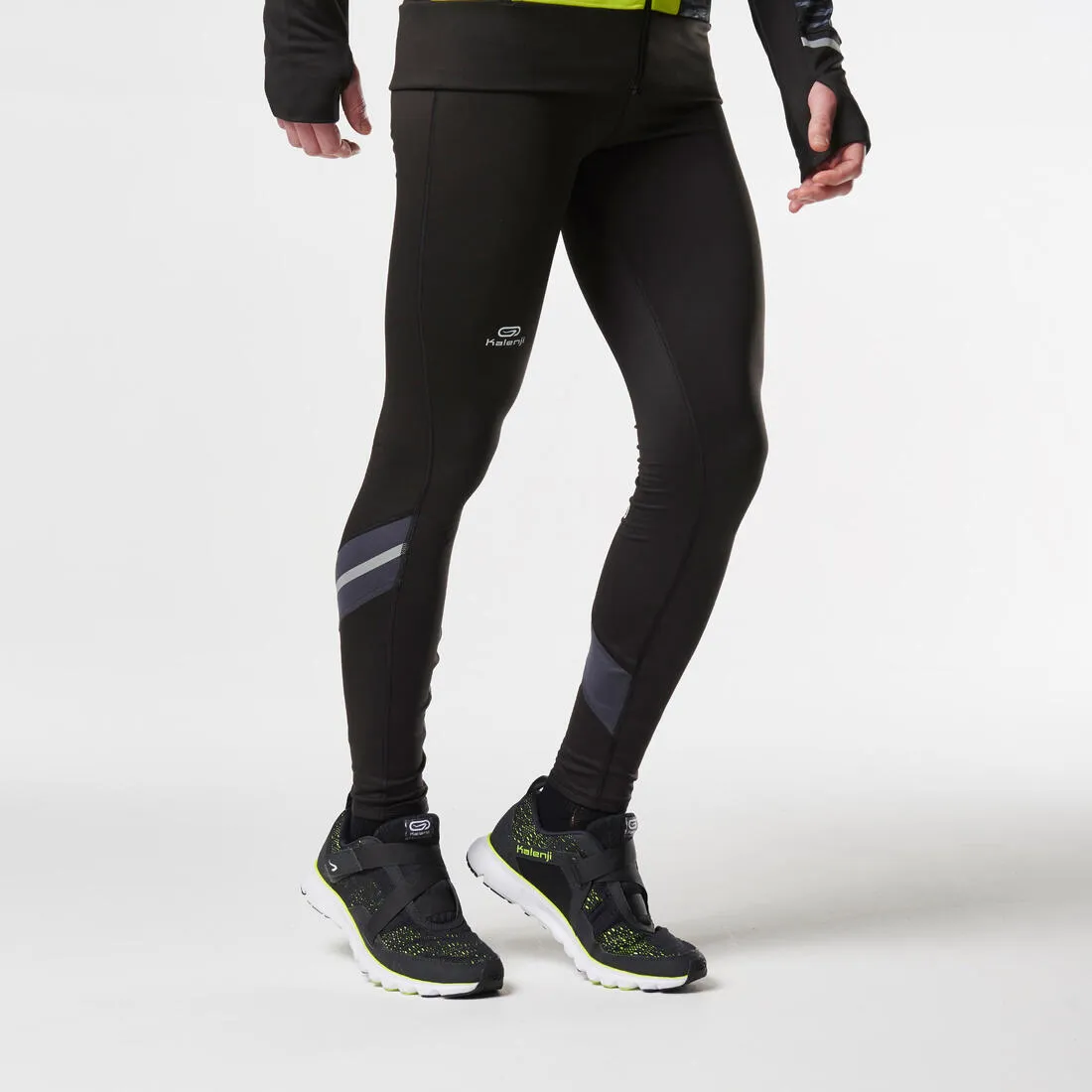 Elioplay Men's Running Tights - Black Grey