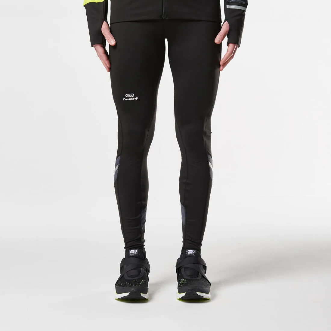 Elioplay Men's Running Tights - Black Grey