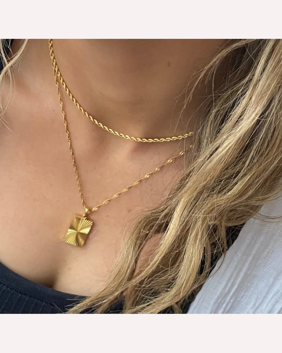 Ever Jewellery Perform Rope Necklace - Gold