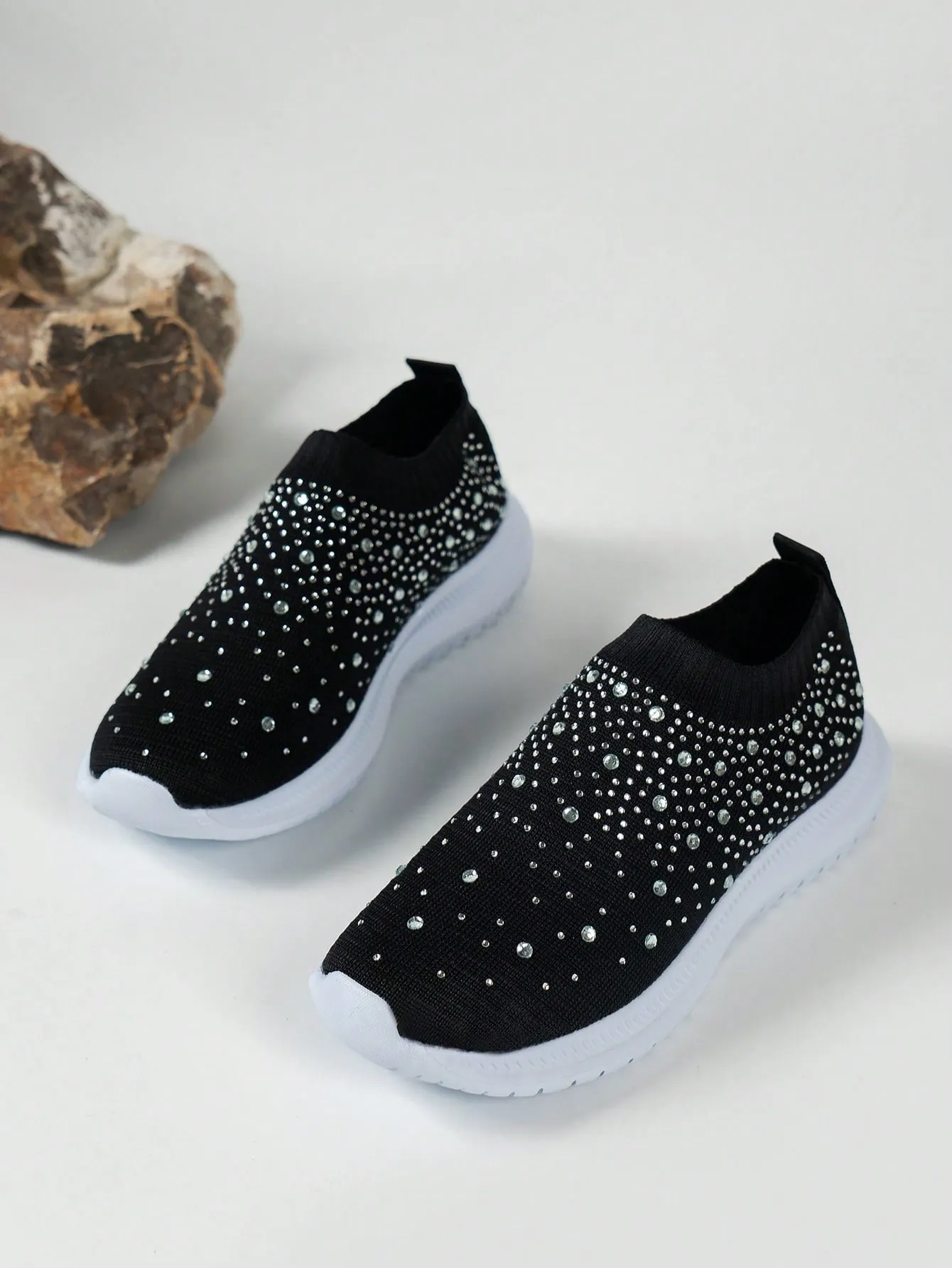 Fabric Upper With Rhinestone Embellishment Sneakers