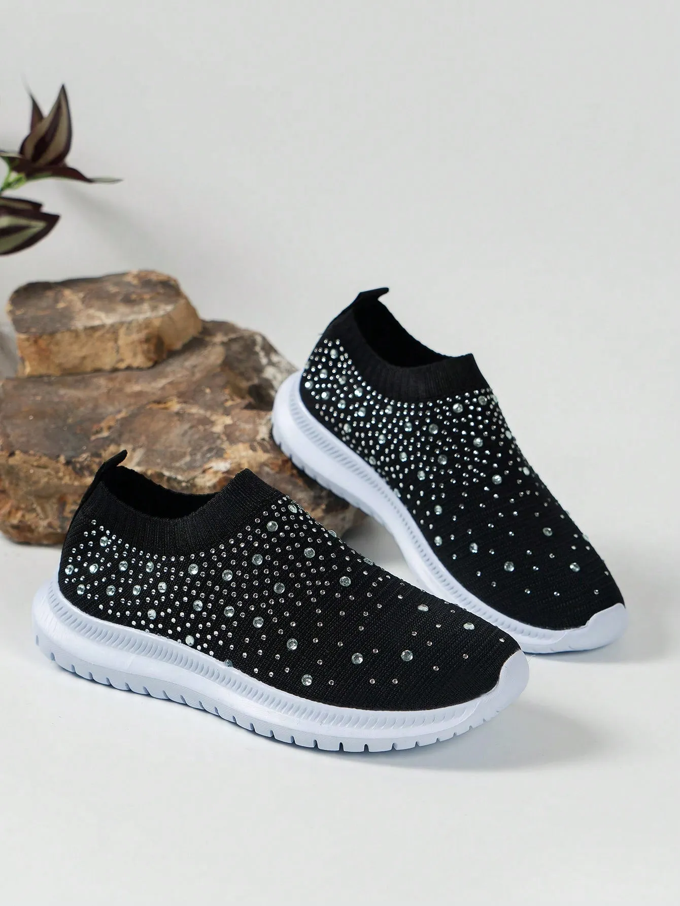 Fabric Upper With Rhinestone Embellishment Sneakers