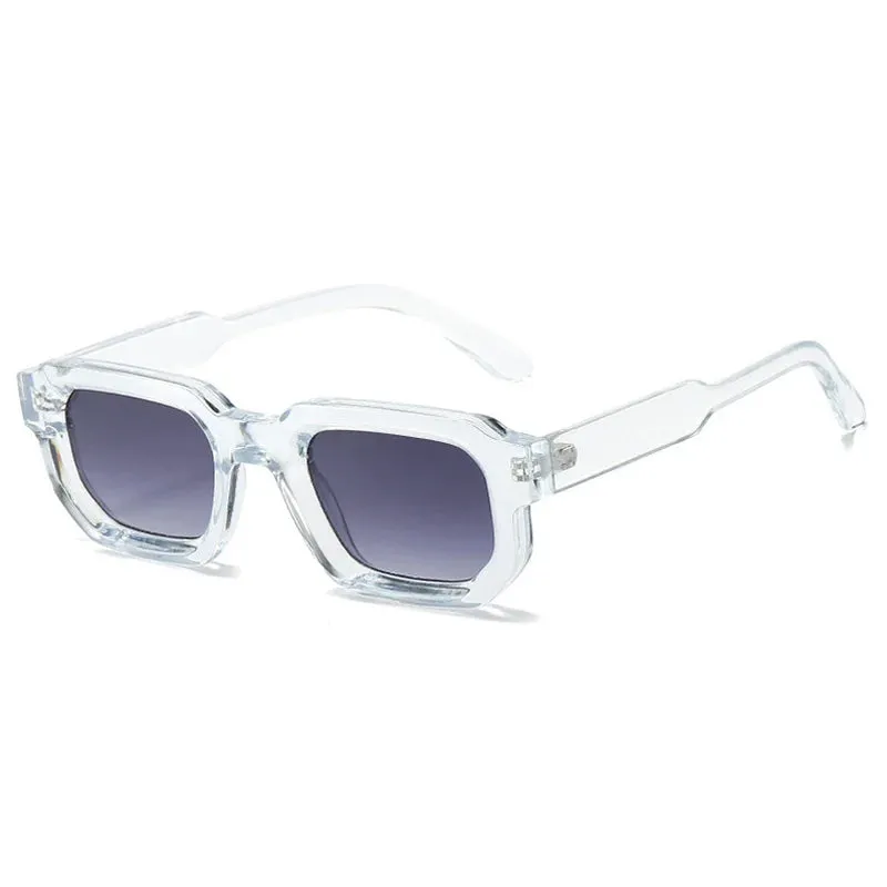 Fashion Square Sunglasses  Vintage Blue Tea Punk Men Sun Glasses