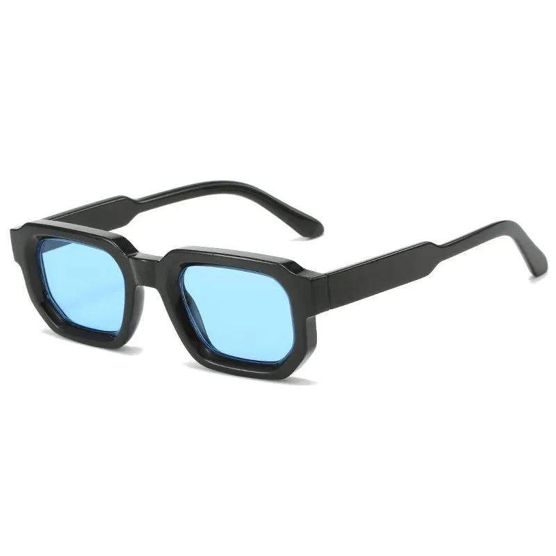Fashion Square Sunglasses  Vintage Blue Tea Punk Men Sun Glasses