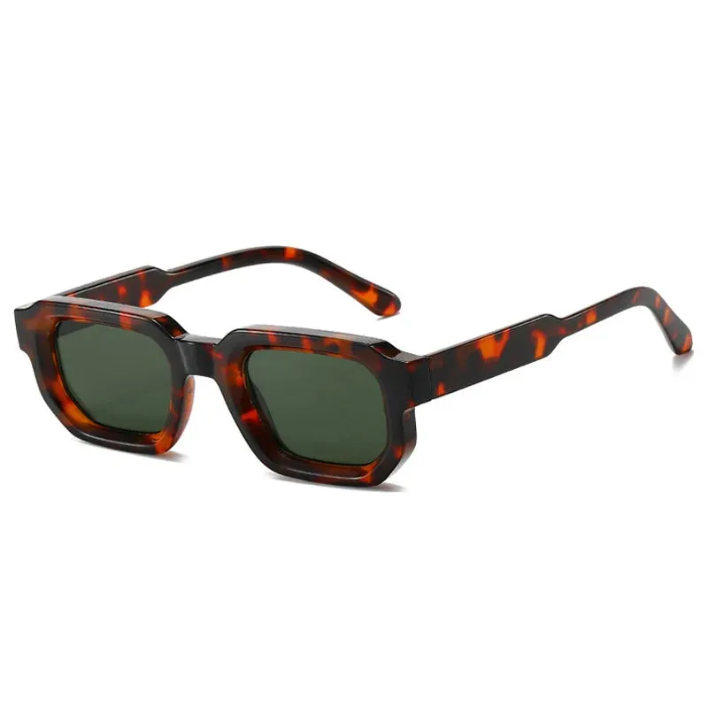 Fashion Square Sunglasses  Vintage Blue Tea Punk Men Sun Glasses