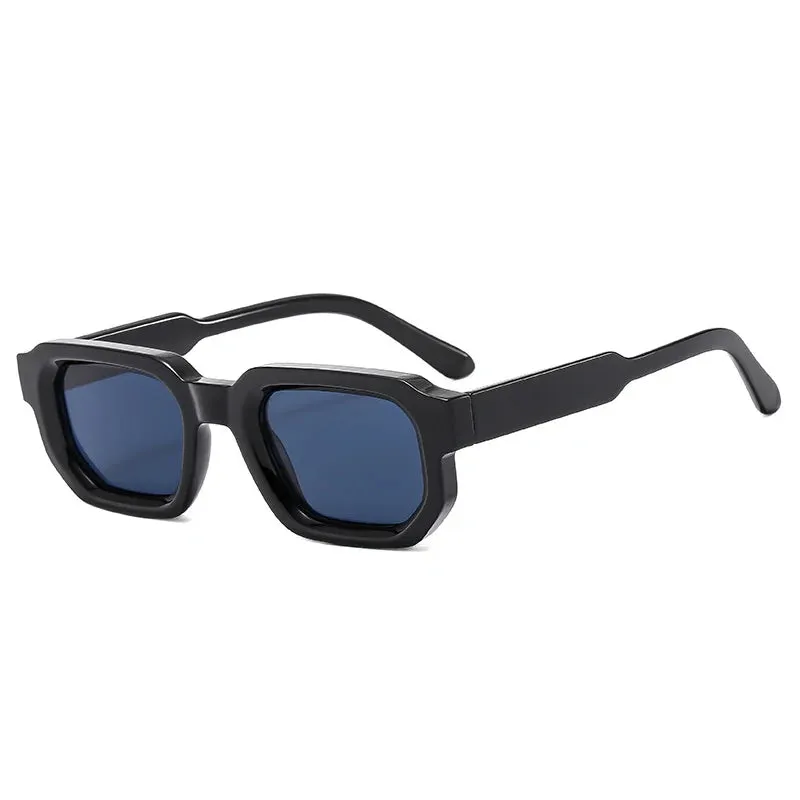Fashion Square Sunglasses  Vintage Blue Tea Punk Men Sun Glasses