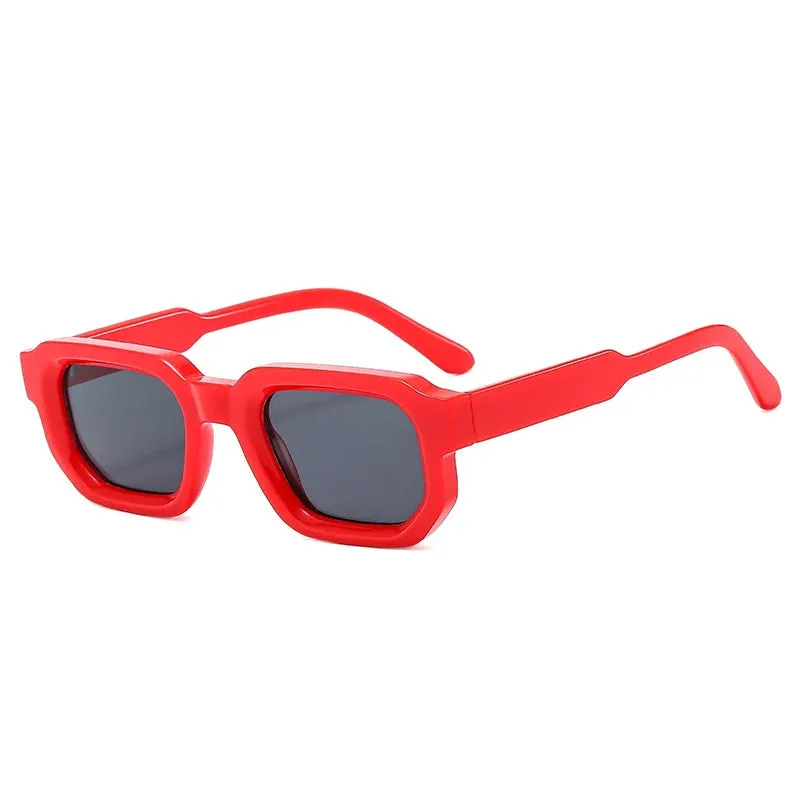 Fashion Square Sunglasses  Vintage Blue Tea Punk Men Sun Glasses