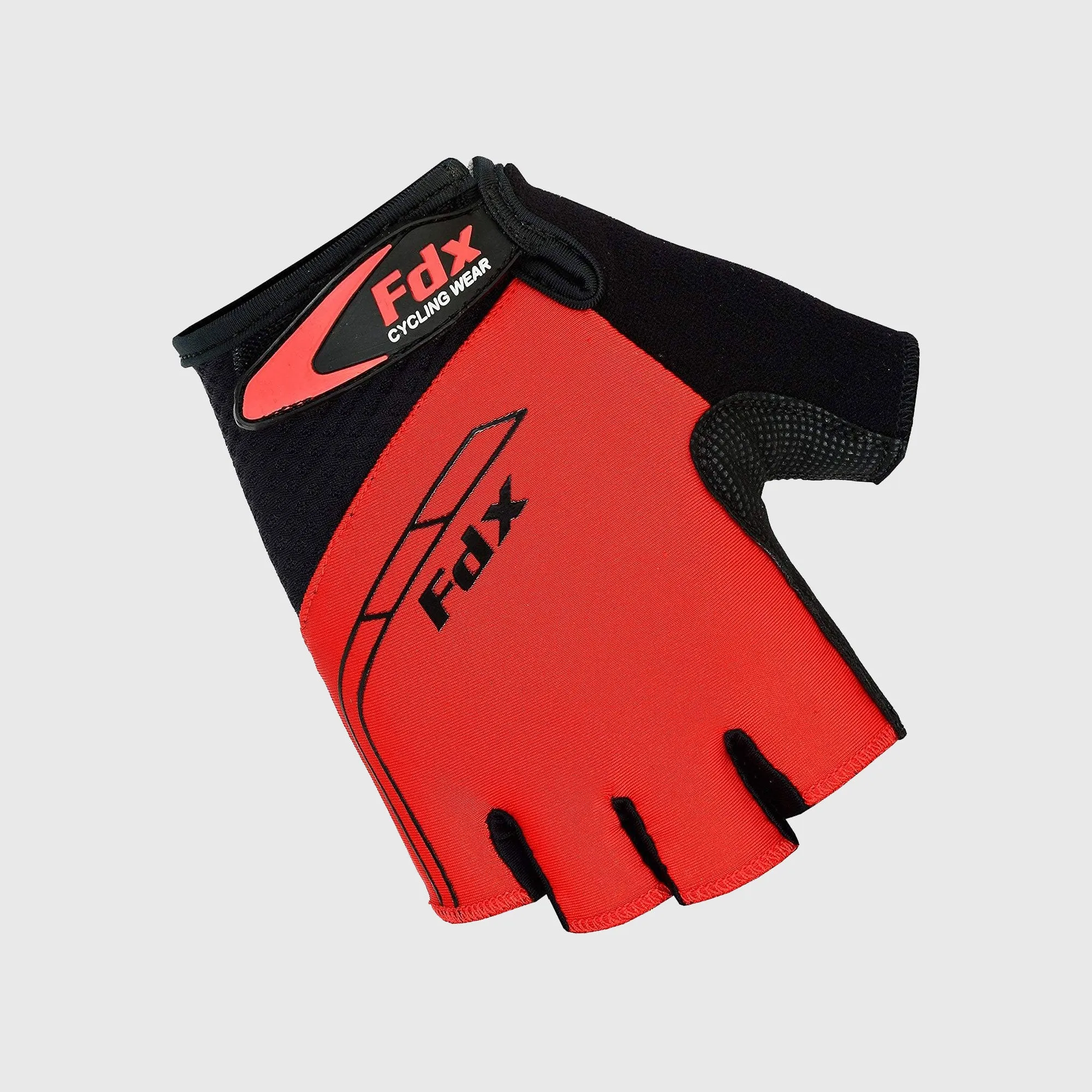 Fdx Apex Red Short Finger Summer Cycling Gloves
