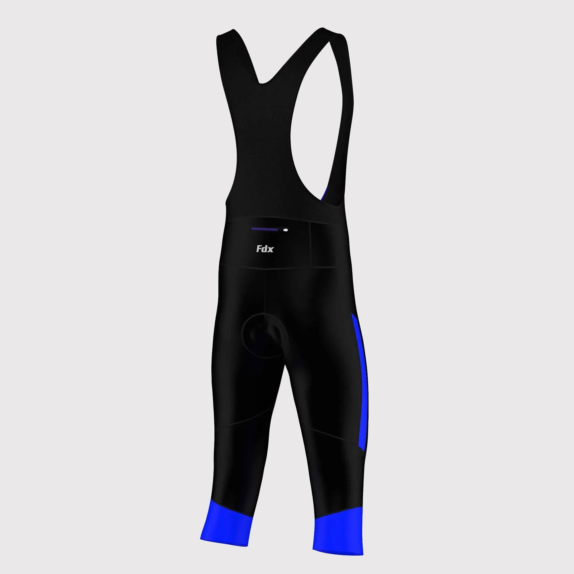 Fdx Gallop Blue Men's & Boy's Cycling Gel Padded 3/4 Bib Tights