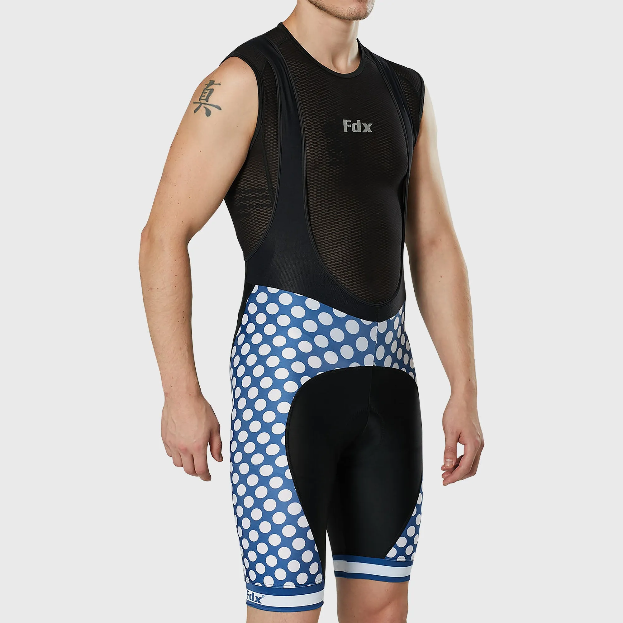 Fdx Men's & Boy's Set Equin White Short Sleeve Summer Cycling Jersey & Bib Shorts