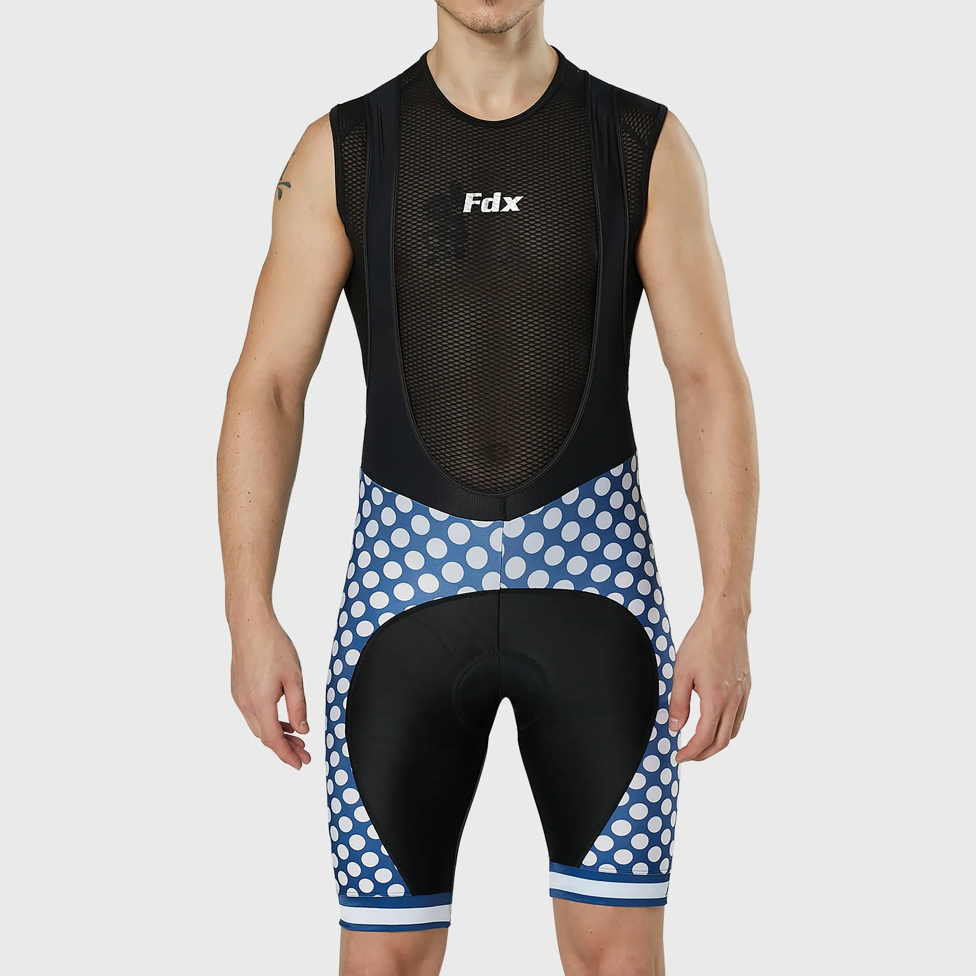 Fdx Men's & Boy's Set Equin White Short Sleeve Summer Cycling Jersey & Bib Shorts