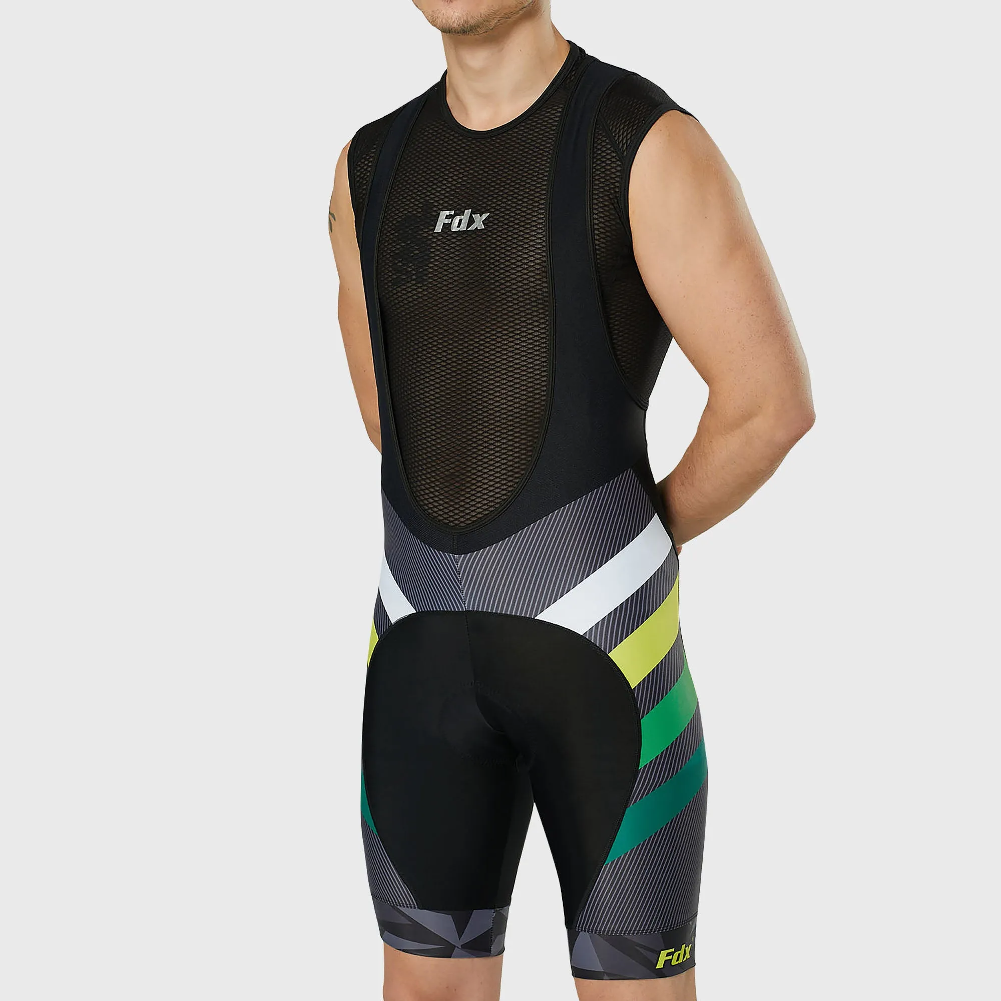 Fdx Men's & Boy's Set Equin Yellow Short Sleeve Summer Cycling Jersey & Bib Shorts