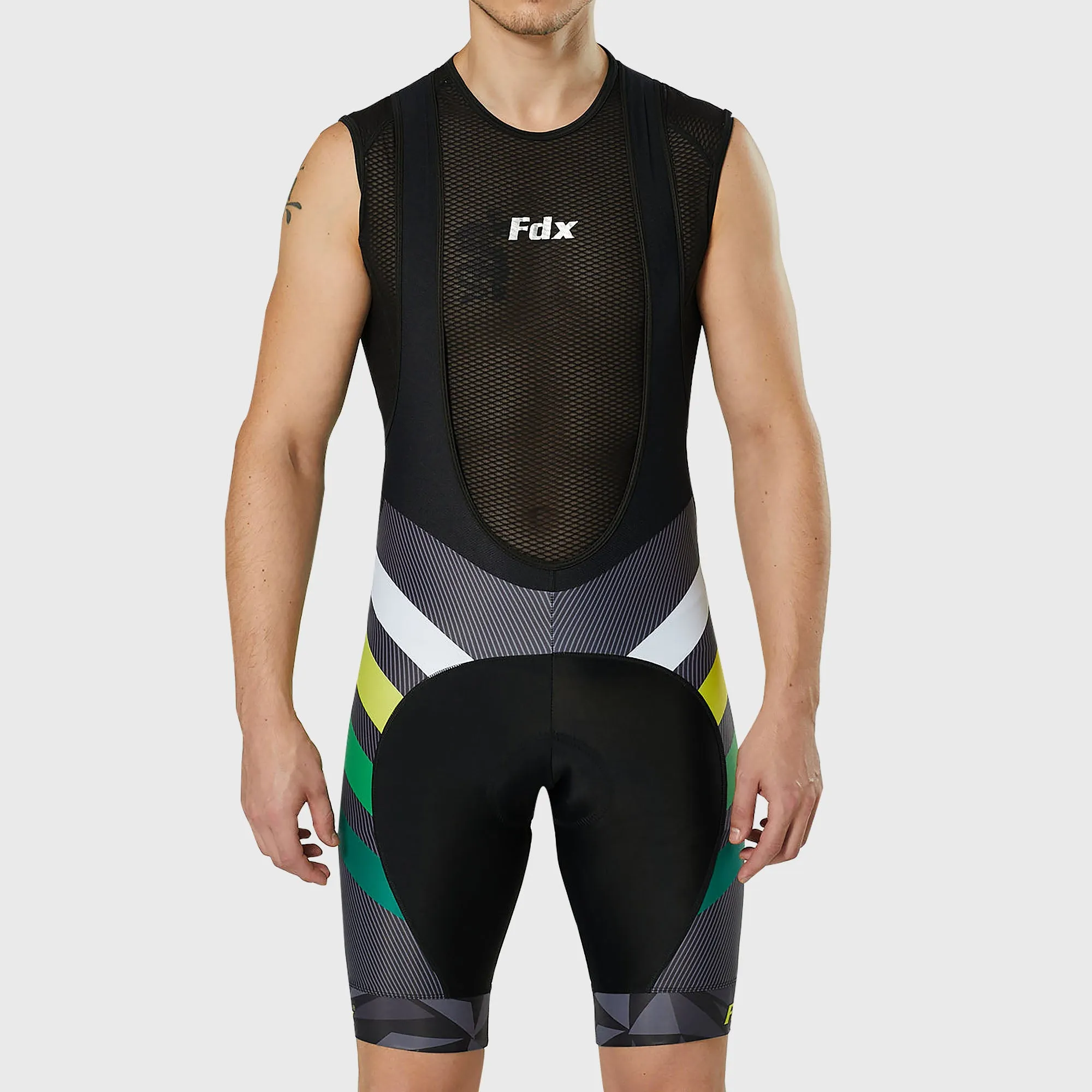 Fdx Men's & Boy's Set Equin Yellow Short Sleeve Summer Cycling Jersey & Bib Shorts