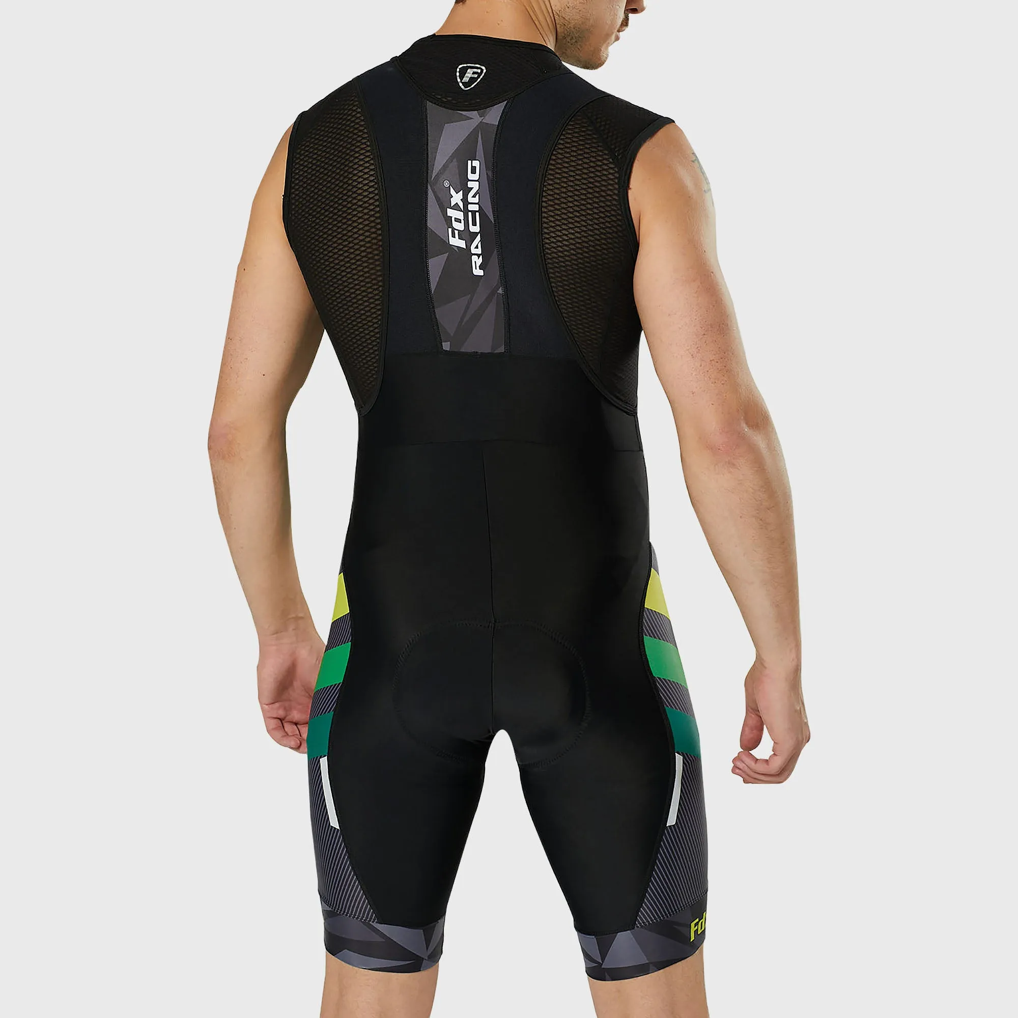 Fdx Men's & Boy's Set Equin Yellow Short Sleeve Summer Cycling Jersey & Bib Shorts