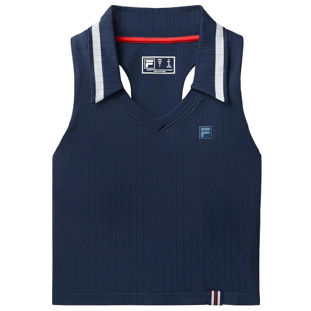 Fila Women's Casa Challenger Seamless Polo Tank - Fila Navy