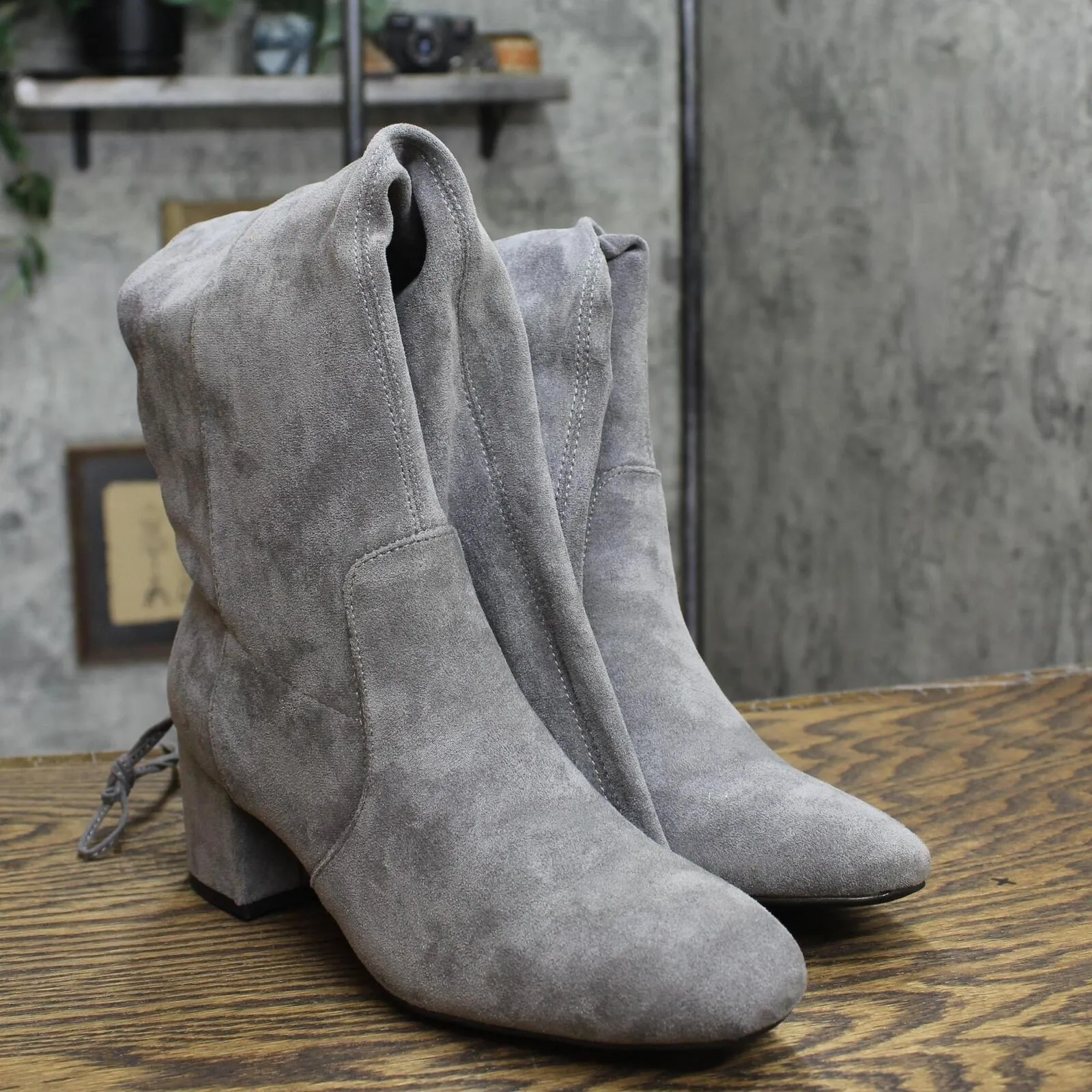 Fitflop Womens Loaff Suede Clogs Slip On Shoes B80 Gray 8M